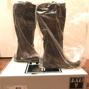 NWT Frye Paige Tall Riding Boots Slate Size 7